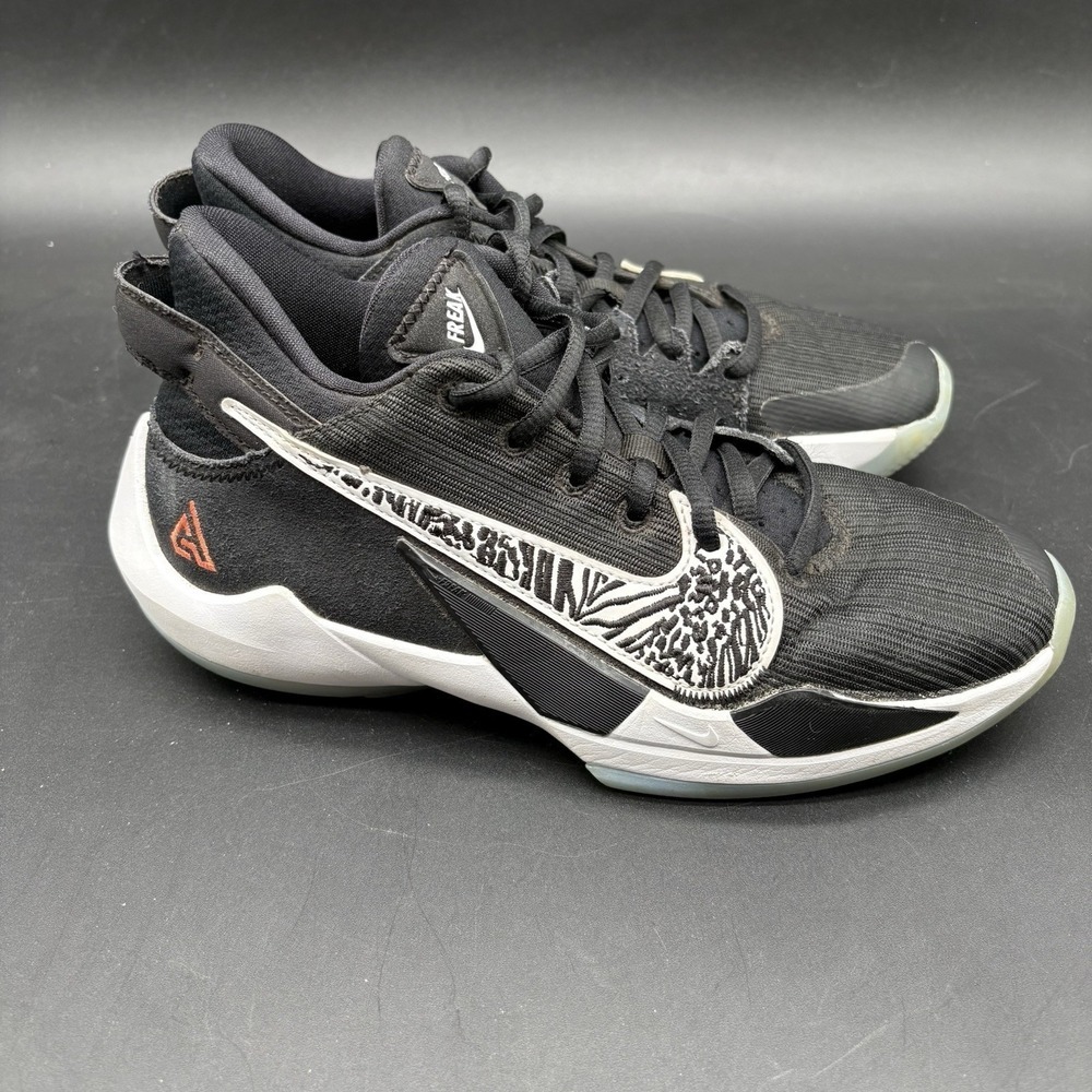 Nike Zoom Freak 2 Giannis Youth Size 4.5 Black White Basketball Shoes CN8574 - Picture 3 of 16